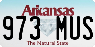 AR license plate 973MUS