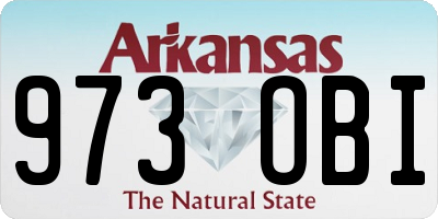 AR license plate 973OBI