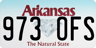 AR license plate 973OFS