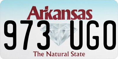 AR license plate 973UGO