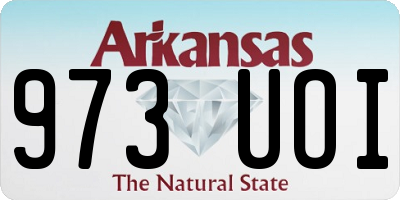 AR license plate 973UOI