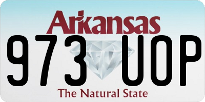 AR license plate 973UOP