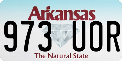 AR license plate 973UOR