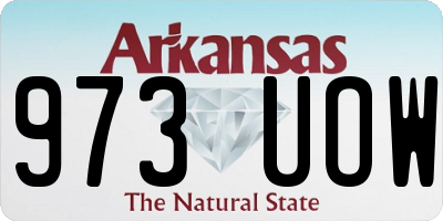 AR license plate 973UOW