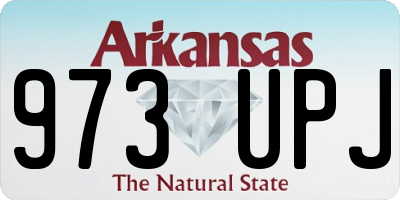 AR license plate 973UPJ