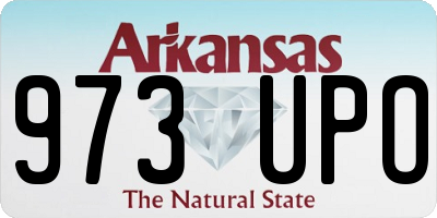AR license plate 973UPO