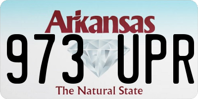 AR license plate 973UPR