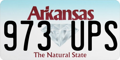 AR license plate 973UPS