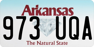AR license plate 973UQA