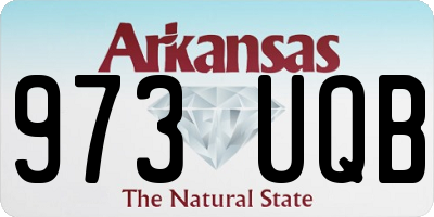 AR license plate 973UQB