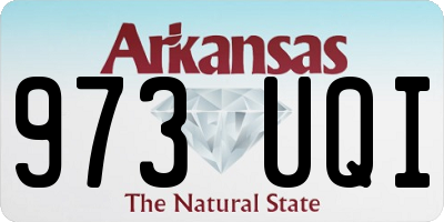 AR license plate 973UQI