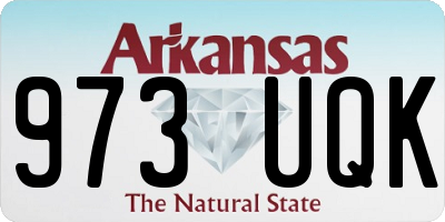 AR license plate 973UQK