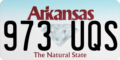 AR license plate 973UQS