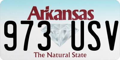 AR license plate 973USV