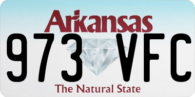 AR license plate 973VFC