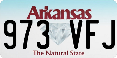 AR license plate 973VFJ