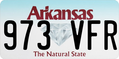 AR license plate 973VFR