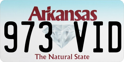 AR license plate 973VID