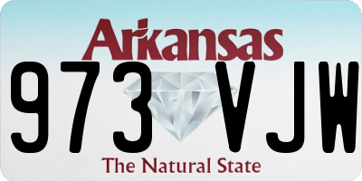 AR license plate 973VJW