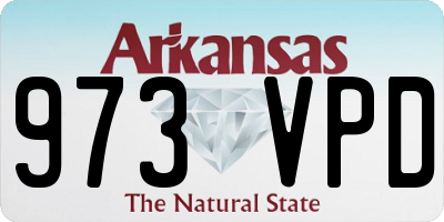 AR license plate 973VPD