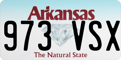 AR license plate 973VSX
