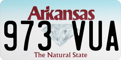 AR license plate 973VUA