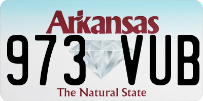 AR license plate 973VUB