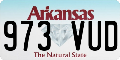 AR license plate 973VUD
