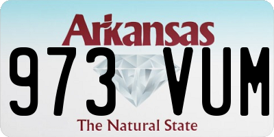 AR license plate 973VUM