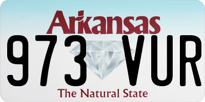 AR license plate 973VUR