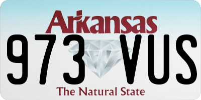 AR license plate 973VUS
