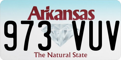 AR license plate 973VUV