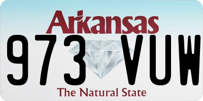AR license plate 973VUW