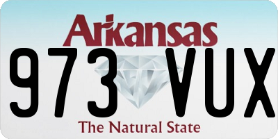 AR license plate 973VUX