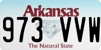 AR license plate 973VVW