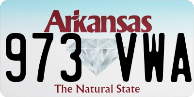AR license plate 973VWA