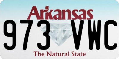AR license plate 973VWC