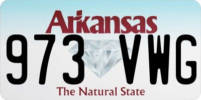 AR license plate 973VWG
