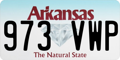 AR license plate 973VWP