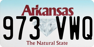 AR license plate 973VWQ