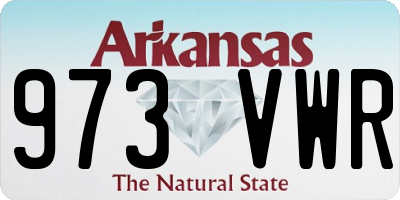 AR license plate 973VWR