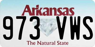 AR license plate 973VWS