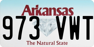 AR license plate 973VWT
