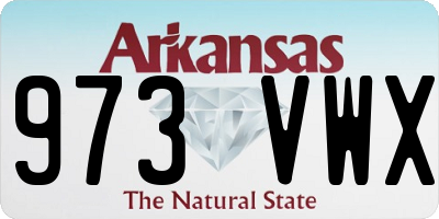 AR license plate 973VWX