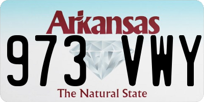 AR license plate 973VWY