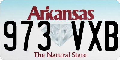 AR license plate 973VXB