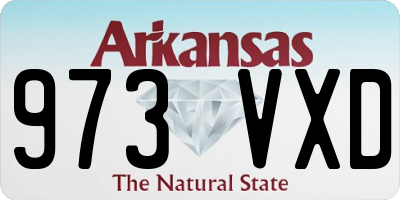 AR license plate 973VXD