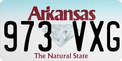 AR license plate 973VXG