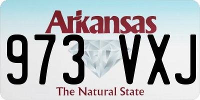 AR license plate 973VXJ