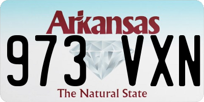 AR license plate 973VXN